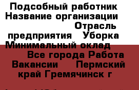 Подсобный работник › Название организации ­ Fusion Service › Отрасль предприятия ­ Уборка › Минимальный оклад ­ 17 600 - Все города Работа » Вакансии   . Пермский край,Гремячинск г.